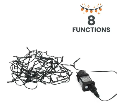Immagine prodotto di Luci natalizie a LED bianco caldo - 9 m / 80 LED - Illuminazione decorativa da giardino con presa di corrente per uso esterno