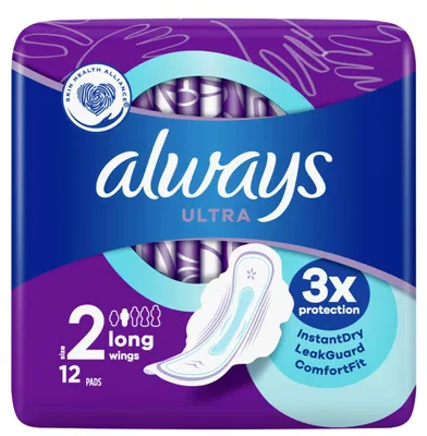 Produktbild von Always Ultra Thin Damenbinden, lang, 12 Stück