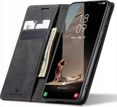 Immagine prodotto di SPACECASE Custodia a portafoglio con patta per Galaxy S21 FE Nero