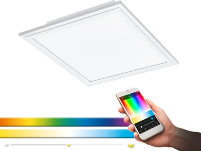 Produktbild von EGLO connect LED Panel Salobrena-C, Deckenlampe, LED Deckenleuchte, Fernbedienung, Lichtfarbe einstellbar (warmweiß – kaltweiß), RGB, dimmbar, 30 cm