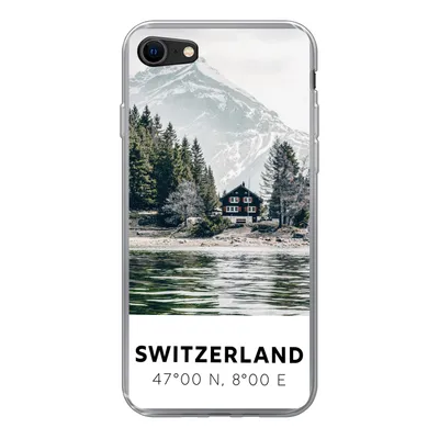 Produktbild von MuchoWow® Handyhülle Schutzhülle Hülle für iPhone SE 2022 Schweiz - Berg - Chalet Silikon Softcase Handy Hülle - Schutzhülle