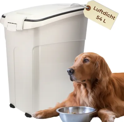 Produktbild von Futtertonne Luftdicht mit Deckel Futtertonne Pferd Hund Hundefutter Aufbewahrung Hundefutter Box Trockenfutter Aufbewahrung Futterbox Hund 54 L