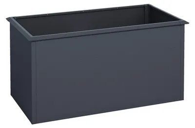 Produktbild von osoltus Hochbeet mit Schneckenkante Stahl Anthrazit 7016 150 x 75 x 77 cm