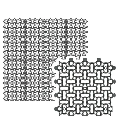 Produktbild von GARDENIX  Rasengitter Paddockplatte 16x 50x50 cm (4,00m²) Rasenwaben Parkplatzrasen Rasenmatten Kiesgitter Rasengitterplatten Schwarz