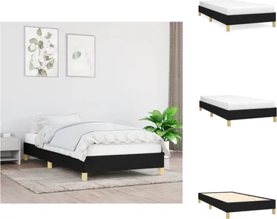 Produktbild von vidaXL Bettgestell Schwarz 80x200 cm Stoff -  Betten & Bettgestelle