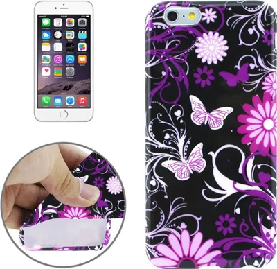 Produktbild von Schutzhülle Handytasche Etuis TPU für Handy Apple iPhone 6 Motiv Schmetterlinge
