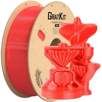 PETG Filament 1,75 mm 1 kg Spule, 3D-Druckerfilament, Rot