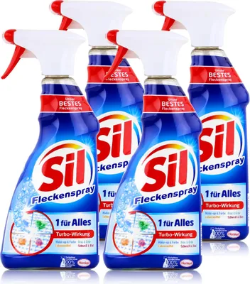 Produktbild von Sil Fleckenspray 1 für Alles 500ml - Entfernt Flecken (4er Pack)
