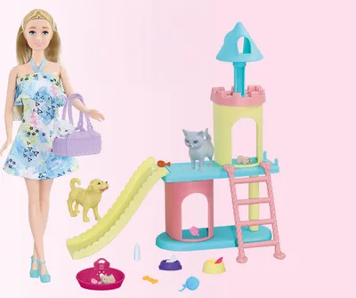 Zdjęcie produktu dla Lalka ze zwierzętami 30 cm