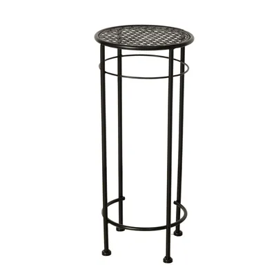 Zdjęcie produktu dla Stolik pomocniczy MANHATTEN, metalowy, okrągły, wysokość 50 cm, kolor czarny