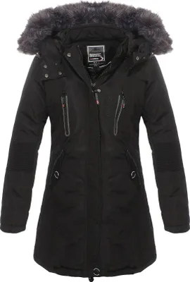 Produktbild von Geographical Norway Damen warme Winterjacke G-Coraly, Schwarz, Größe M