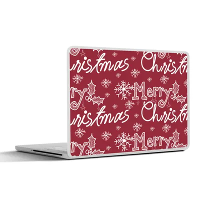 Produktbild von MuchoWow® Laptop Aufkleber Sticker Cover Muster - Schnee - Weihnachten - Zitate 30x21 cm - Sticker für Laptop - Selbstklebend