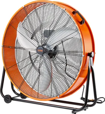 Zdjęcie produktu dla Wentylator bębnowy VEVOR, 30-calowy przemysłowy wentylator warsztatowy, 3-biegowy wentylator podłogowy, wentylator bębnowy 13000 CFM, wentylator podłogowy z regulacją 360°