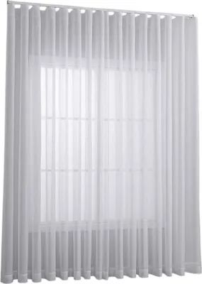 Produktbild von Gardine Voile Batist mit Wellenband »Wien« HxB 245x300 cm Weiß 1:2 Wellenband Bleibandabschluß Knitterarm Wellenfall 2025100