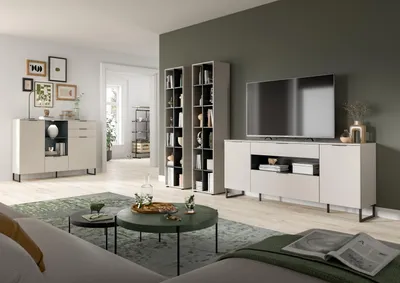 Produktbild von Wohnwand >Noida< in kaschmir - 305x192x41cm (BxHxT)
