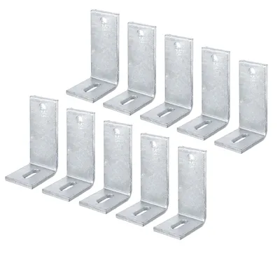 Produktbild von Alberts 10 x Verstellwinkel 80 x 150 x 60 mm – verzinkt, Eckwinkel & Montagewinkel