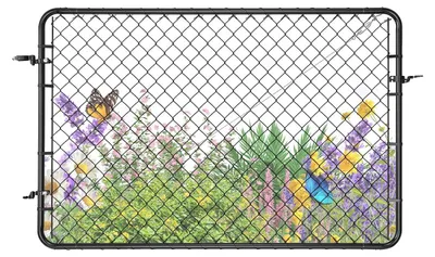 Obrázek produktu pro VEVOR zahradní branka, 183x122 cm, zahradní branka, vhodná pro otvory branky zahradního plotu 0,67-1,83 m (š) x 1,83 m (v), plotová branka s plastovým povrchem, pro hospodářství, sloupky nejsou součástí dodávky