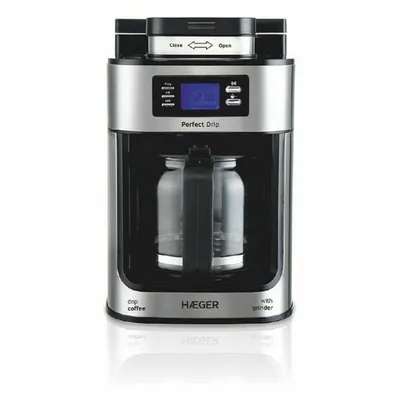 Zdjęcie produktu dla Haeger CM-10B.010A, Przelewowy ekspres do kawy, 1,25 l, Kawa mielona, 1050 W, Czarny, Srebrny
