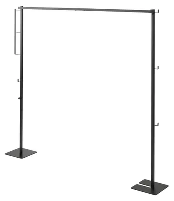 Klappbarer Wäscheständer, Stahl/Polypropylen, schwarz, 175x25x160 cm
