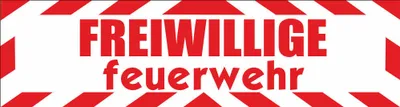 Produktbild von INDIGOS UG - Magnetschild "Freiwillige Feuerwehr " mit Rahmen 30 x 8 cm - Magnetfolie für Auto / LKW / Truck / Baustelle / Firma
