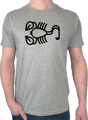 Produktbild von Huuraa Herren T-Shirt Skorpion Sternzeichen Symbol L Sport Grey Bio Baumwolle Fairtrade Herrenshirt Geschenkidee