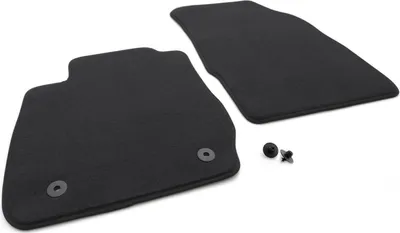 Produktbild von Fußmatten für Ford Fiesta / ST MK7 JA8 (2011-2017) Velours Automatten in Original Qualität Matten Set 2-teilig Schwarz
