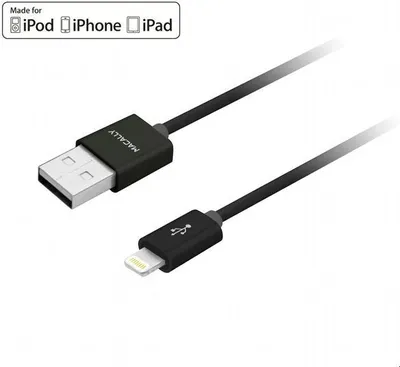 Produktbild von Macally MISYNCABLEL6, USB-Light ning Kabel, 180 cm, schwarz