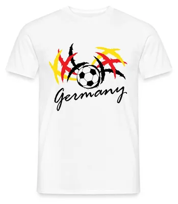 Produktbild von Spreadshirt Germany Fußball Fanlook Trikot Männer T-Shirt, L, Weiß