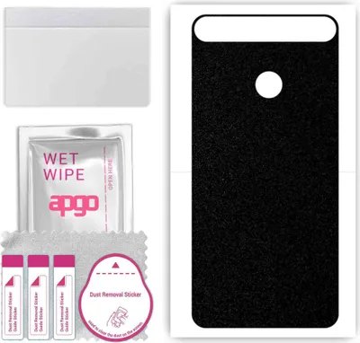 Produktbild von apgo Rückseite Schutzfolie, Skin, kompatibel mit Huawei nova, Hinten Displayschutzfolie aus Vinylfolie, kratzfest, einfache Montage - Mattschwarz