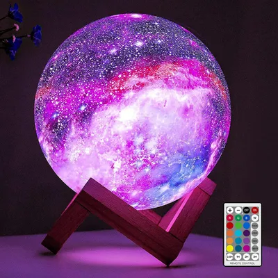 Produktbild von Minicee LED Mondlampe 15 cm mit 16 Farben und Fernbedienung