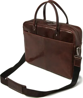 Produktbild von dR Amsterdam pracovní taška | kožená pracovní taška | taška na notebook | pánská taška na notebook | taška na notebook 15,6 palce | Milan - 283755 Brown