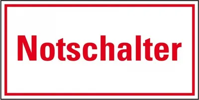Produktbild von Dreifke® Schild I Hinweisschild Notschalter, Aluminium, 200x100mm
