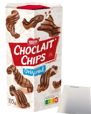 Produktbild von Nestlé Choclait Chips Knusperbällchen (115g Packung) + usy Block