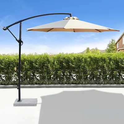 Produktbild von Outdoor-Sonnenschirm, Gastro-Sonnenschirm, Gartenschirm, Sonnenschirm für Garten und Balkon, Terrassenschirm Beige L2,7 × H2,45 m 【SWZYS99568】