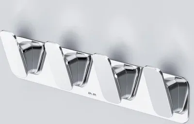 Image de Lot de 5 crochets muraux en acier inoxydable pour salle de bains et toilettes AIB35900, finition chromée