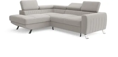 Produktbild von LetSit Ecksofa Ferrara L Castel Links Freistehendes Loungesofa Bequemes Ecksofa mit Schlaffunktion Schmutzabweisend Für Wohnzimmer Schlafzimmer Beige
