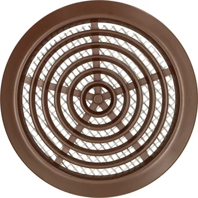 Image de KOTARBAU® Grille d'aération brune ronde diamètre 80 mm avec moustiquaire