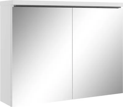 Produktbild von Badplaats Spiegelschrank Paso 80 x 60 cm Weiß - Badezimmerschrank mit Spiegel und 2 Türen