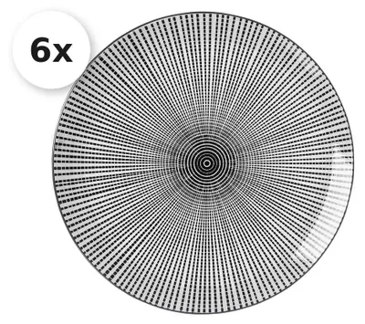 Produktbild von Speiseteller 26,5cm 6er Set Takeo Stripes