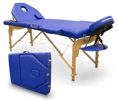Image de Table de massage pliante en bois avec dossier réglable