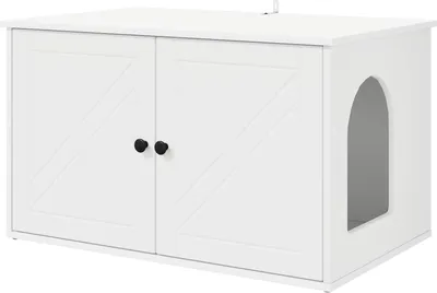 Produktbild von Katzenhaus Weiß 85 x 55 x 50,5 cm Holzwerkstoff