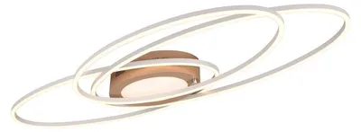 Produktbild von LED-Deckenleuchte - 104 x 58 cm - Silbergrau - Bronzefarben - Metall - mit Fernbedienung
