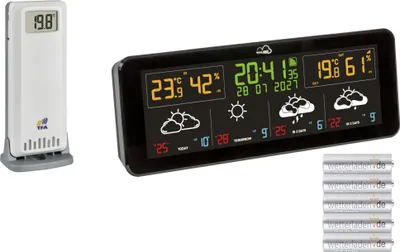 Produktbild von TFA.me 35.8107.01 ID-07 WLAN Funkwetterstation 4 Tage Wetterprognose wetter.com 40 verschiedene Wettersymbole Farbdisplay : mit Batterien