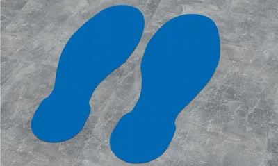 Produktbild von SIGNA 5S Bodenmarkierung Fußabdruck L+R Blau