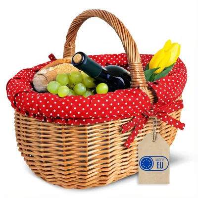 Productafbeelding van Creative Home Grote picknickmand, 43 x 32 x 37 cm, Natuurlijk bruin