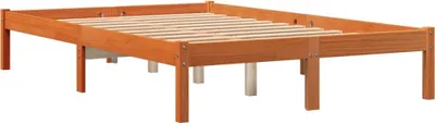 Produktbild von Massivholzbett ohne Matratze Wachsbraun 120x190 cm Kiefernholz