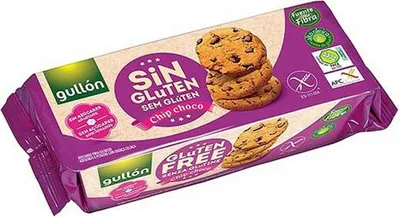 Produktbild von Gullón Choc Chip Kekse Ohne Zuckerzusatz und Glutenfrei 125 gr. (Packung mit 12)