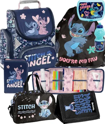 Obrázek produktu pro 7ks Lilo and Stitch školní taška sada batoh penál sportovní taška láhev na pití oběd box školní taška brašna pro dívky