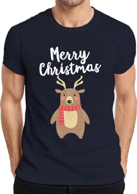 Produktbild von Merry Christmas cooles Rentier - Weihnachten Weihnachtsgeschenk Christmas Herren T-Shirt, Navy, S