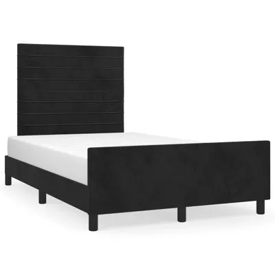 Produktbild von vidaXL Bettgestell ohne Matratze Schwarz 120x190 cm Samt